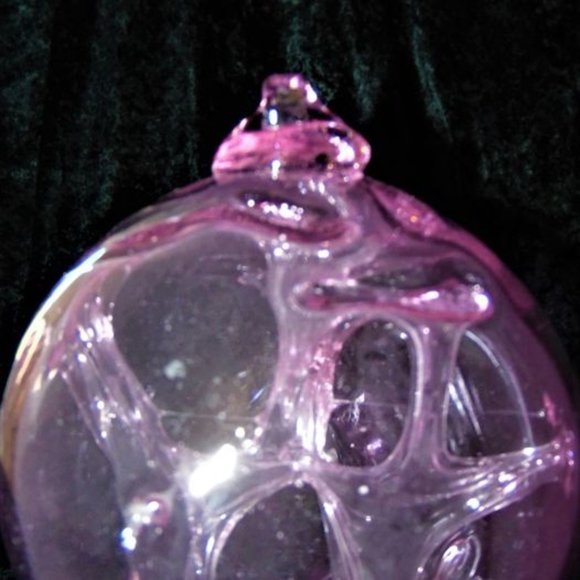 Last Markdown Hand blown pink bulb ornament garden or home~R2 - Picture 3 of 5